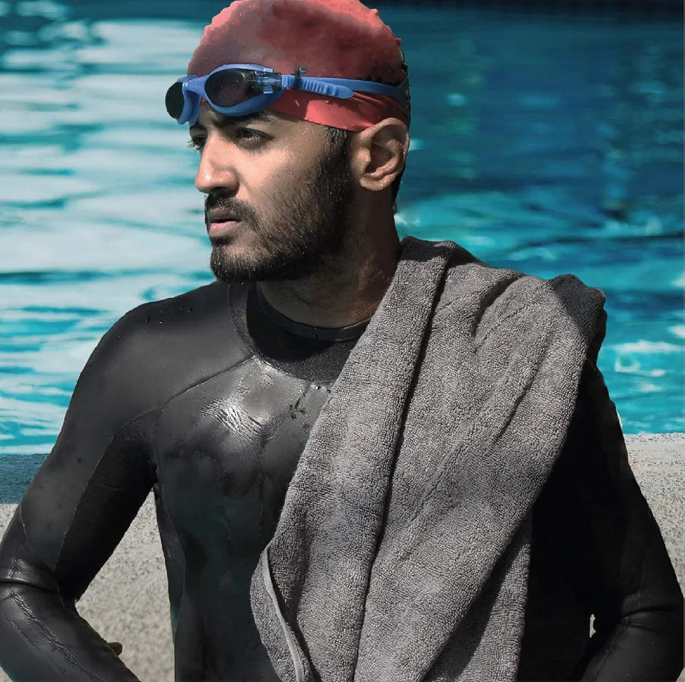 HEELIUM Bamboo Bath Towel | Ultra Absorbent | 3X Softer Than Cotton Towels | 140 x 70 cm - 600 GSM | Pack of 1 - Grey